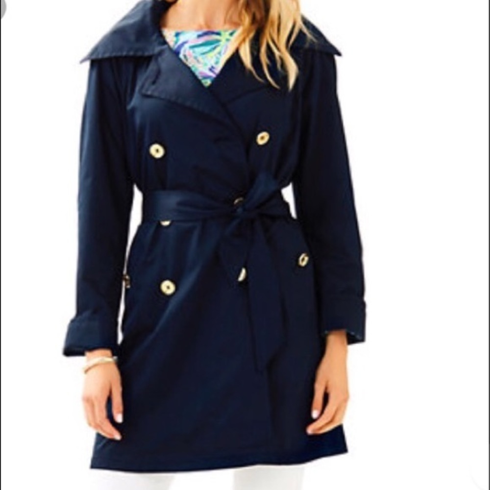 NWOT Lilly Pulitzer Qynn Trench Coat Medium